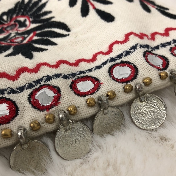 NEW Free People Emmie Embroidered Crossbody Purse - Picture 2 of 7